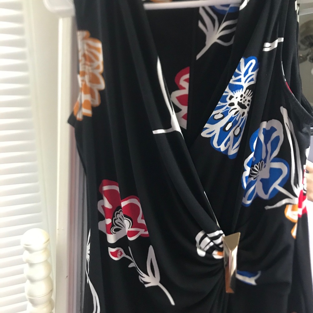 Calvin Klein black floral dress